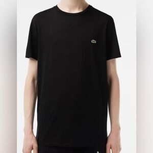 Lacoste Men’s M Regular Fit Black Logo T-Shirt Pima Cotton
